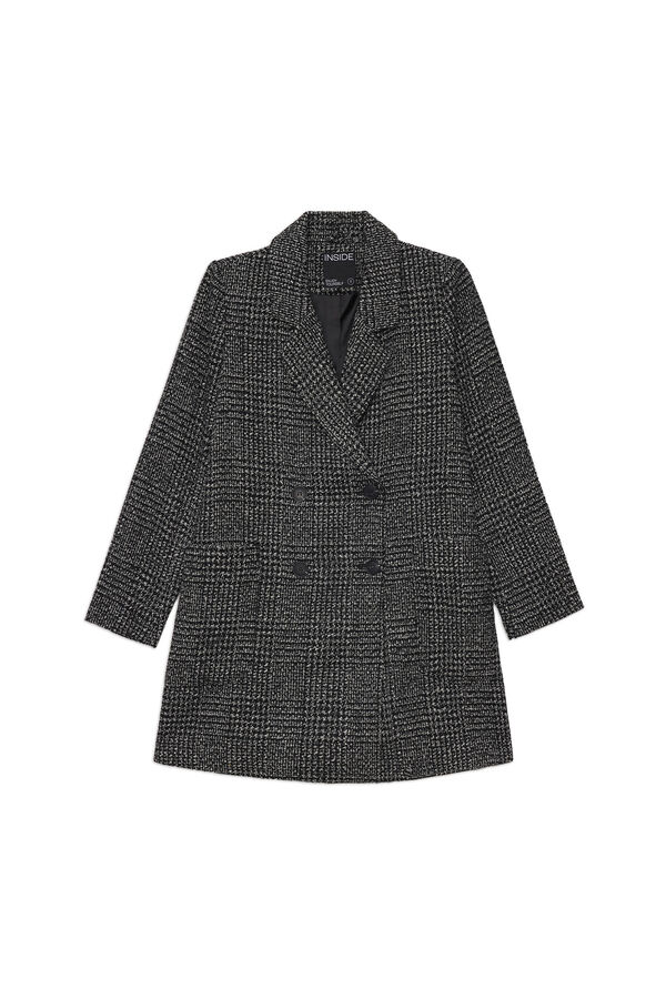 Inside Abrigo Pa&ntilde;o Cruzado negro