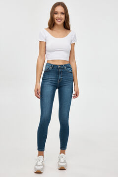 Springfield Skinny high-rise jeans blau