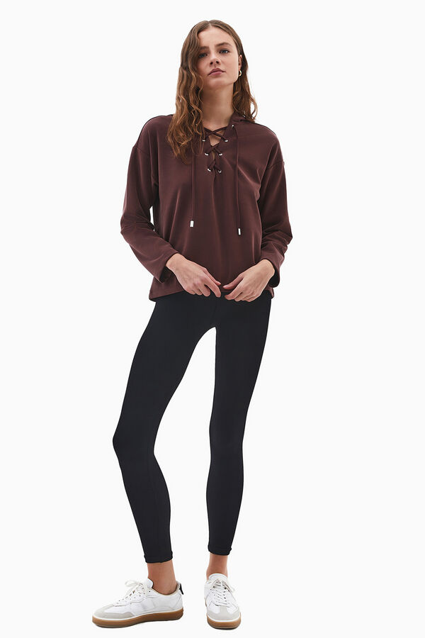 Oxxo Sweatshirt com capuz castanho