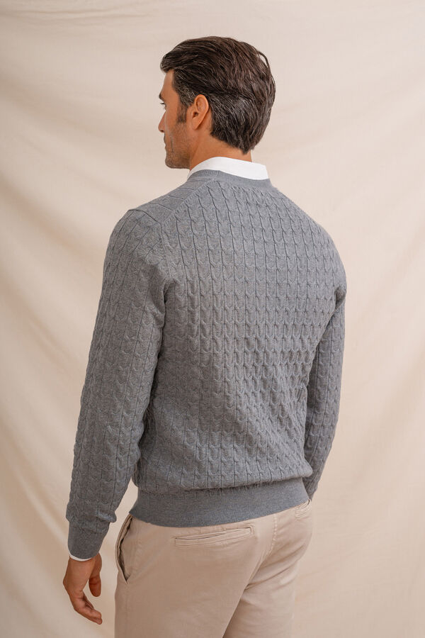 Celopman Jersey Nudos Cuello Caja azul