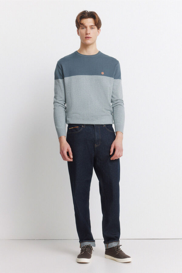 Springfield Colour block basic jumper blue