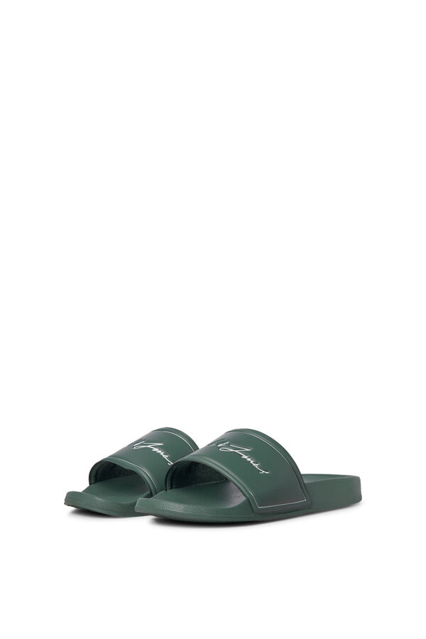 Jack & Jones Logo slide sandals green