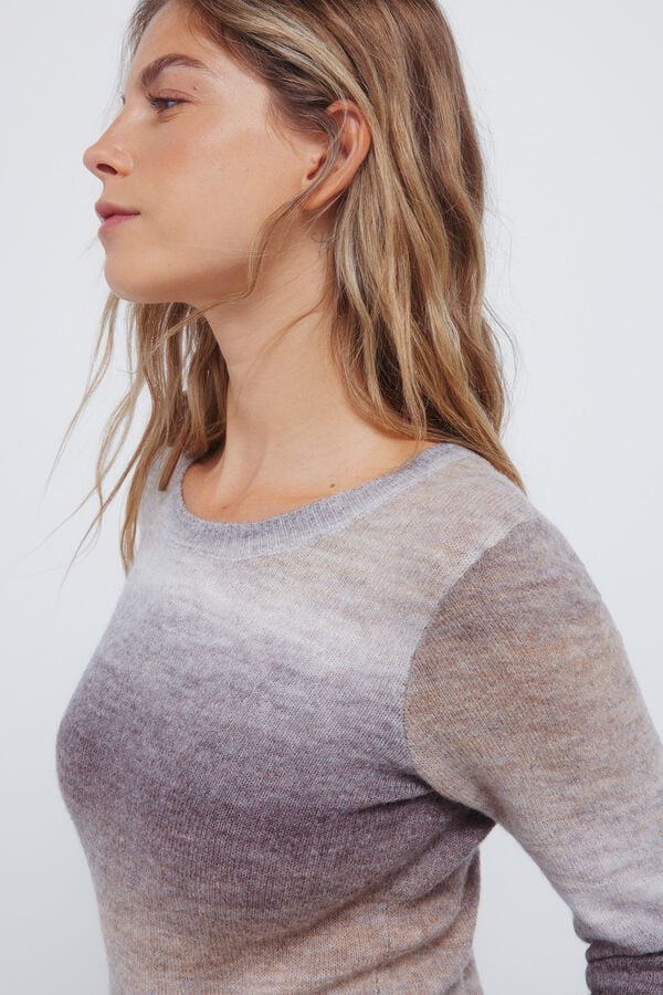 Springfield Space dye jersey-knit midi dress grey