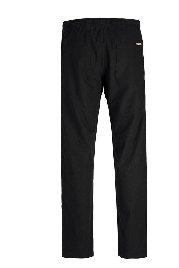 Jack & Jones Linen relaxed fit trousers black