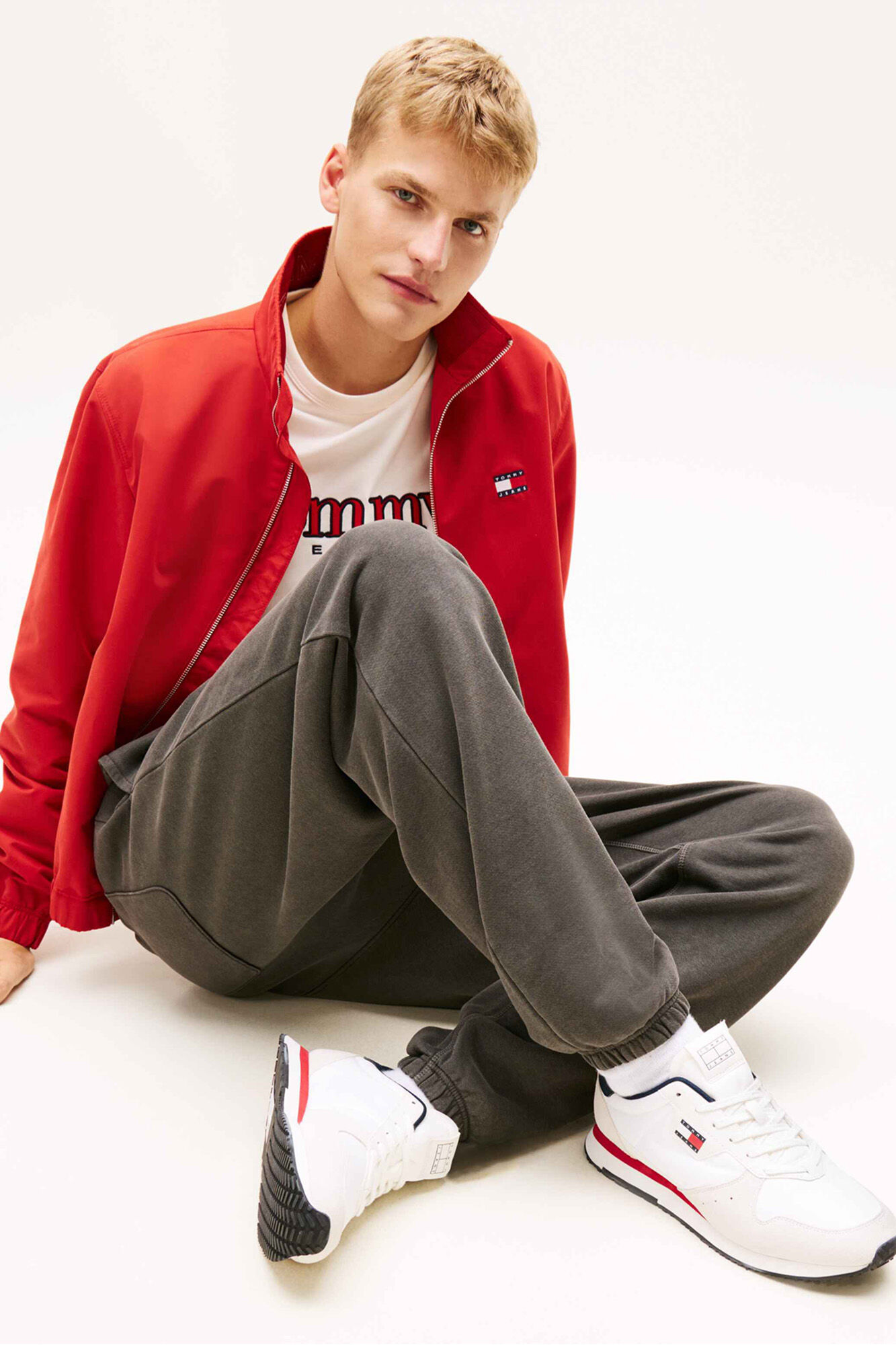 Tommy Jeans Zapatillas runner Tommy Jeans blancas con detalles a contraste