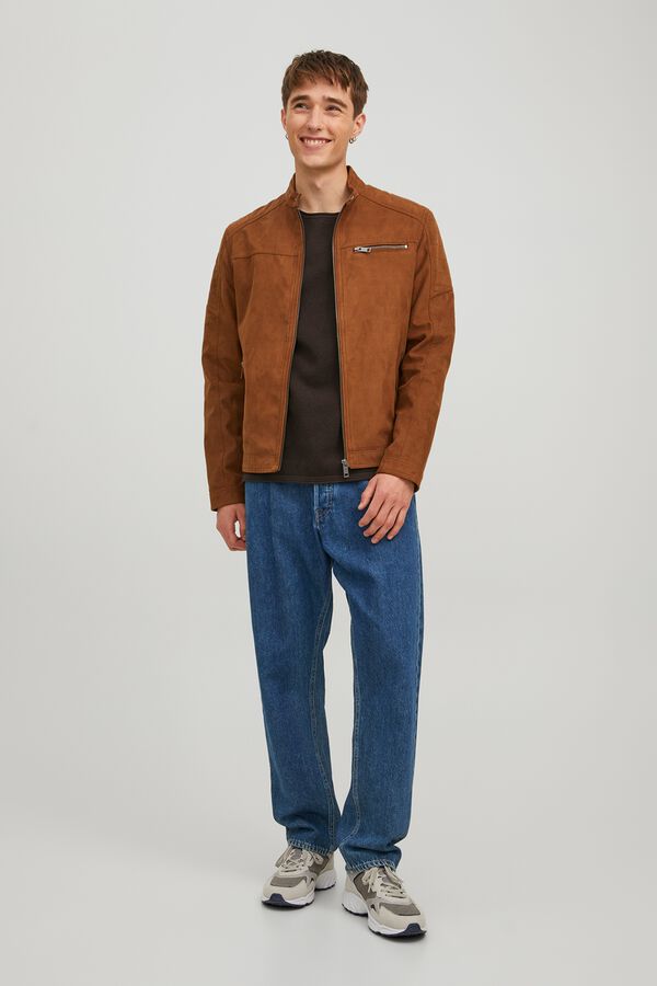 Jack & Jones Faux suede jacket nude