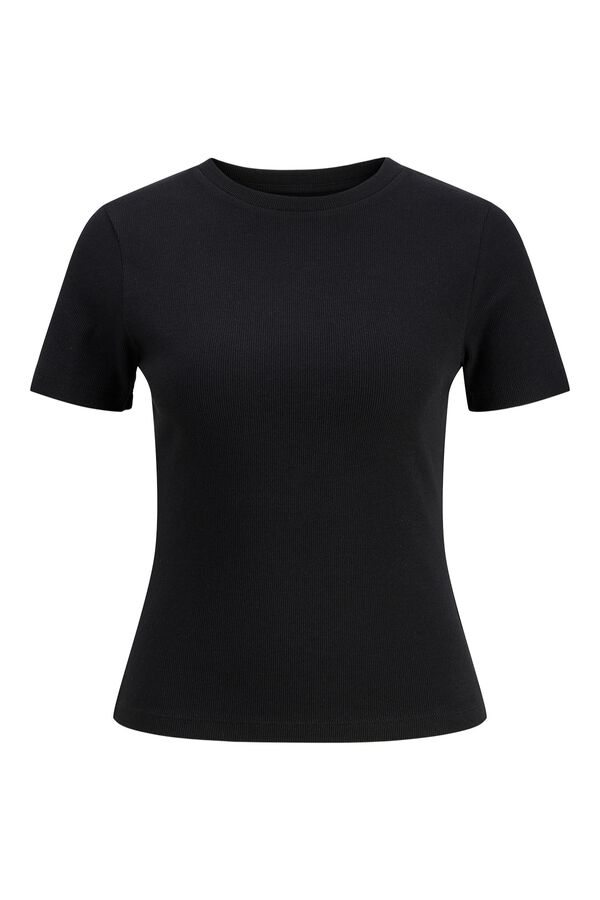 JJ REBEL Fitted ribbed T-shirt black