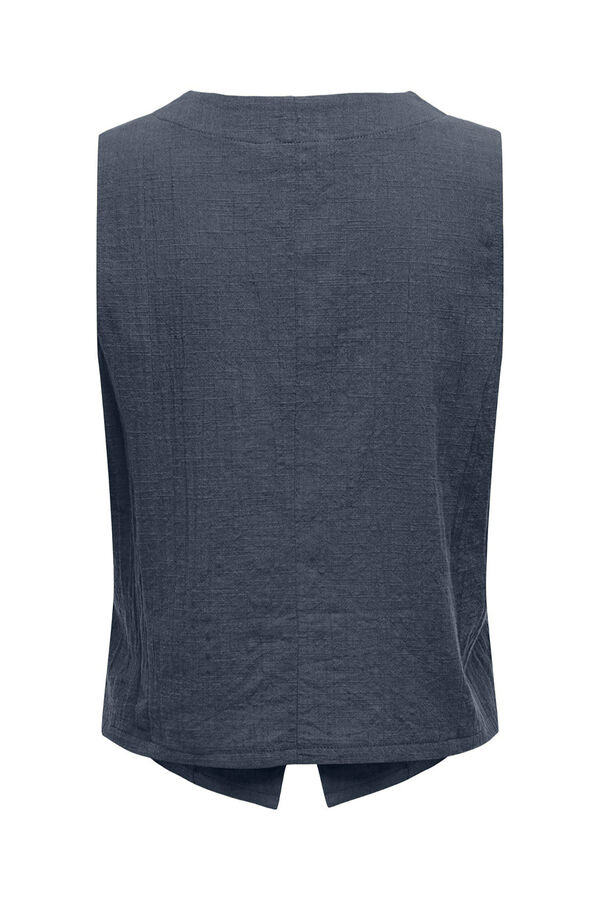 Only Buttoned gilet blue