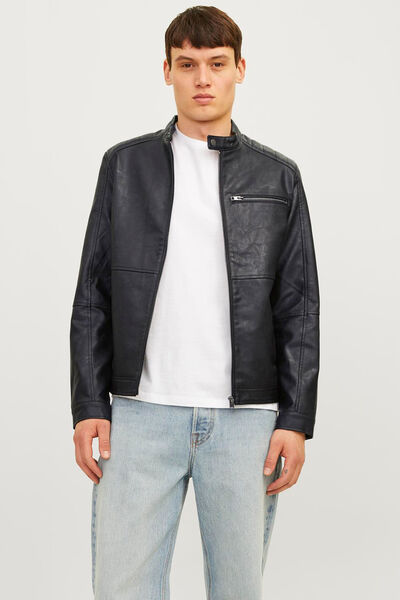 Springfield Biker jacket with neck black