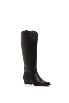 MTNG Botas cowboy de cano alto com salto largo