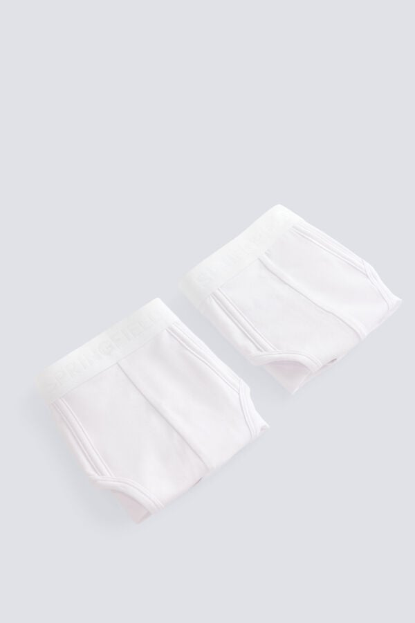 Springfield Pack 2 plain briefs white