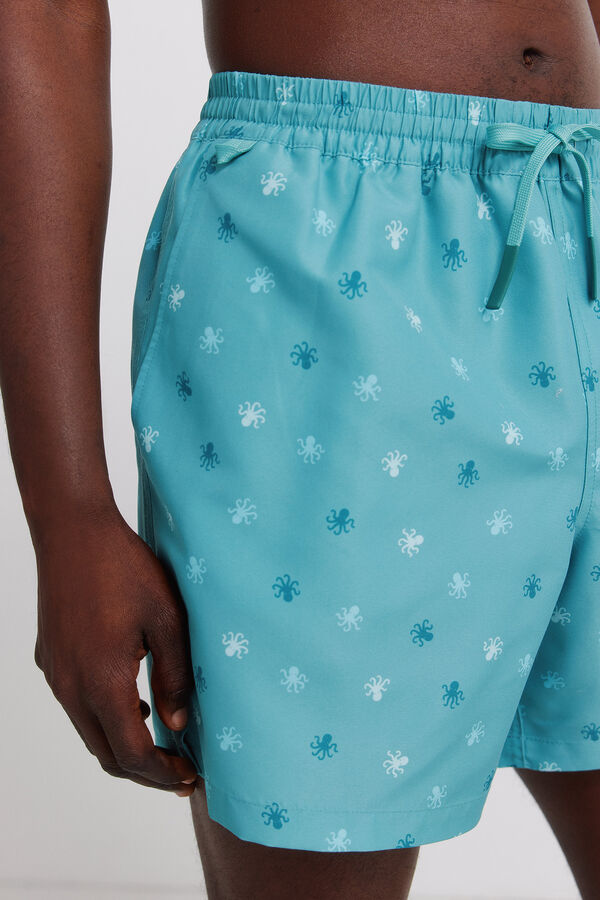 Springfield Fato de banho estampado de polvos azul