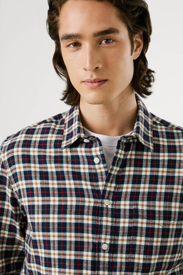 Pepe Jeans Camisa Cuadros Fit Regular azul