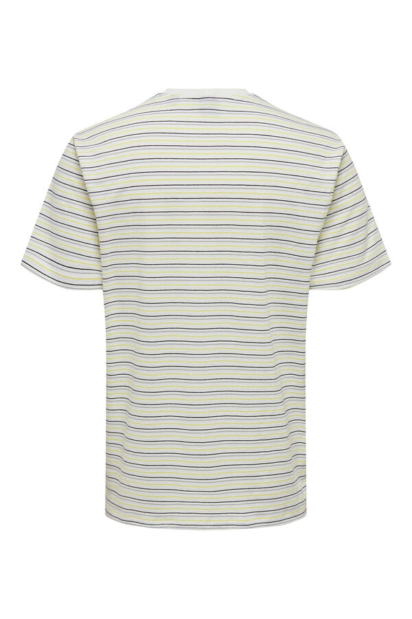 Springfield T-Shirt horizontale Streifen blanco