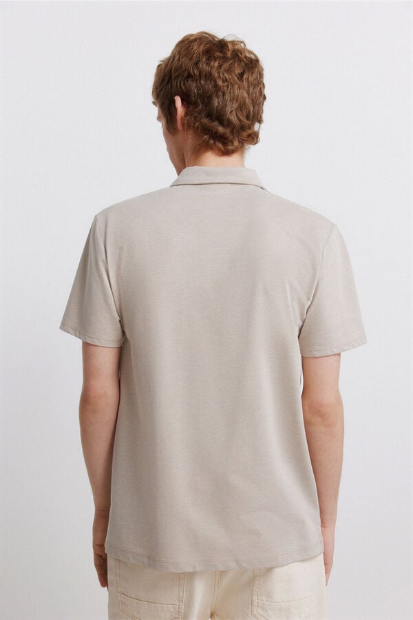 Springfield Plain slim fit polo shirt grey