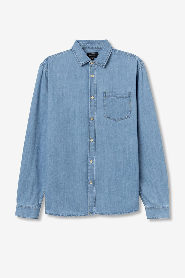 Tiffosi Camisa Denim Regular Fit azul