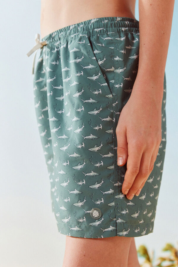 Springfield Kids Fato de banho Tubar&otilde;es menino verde