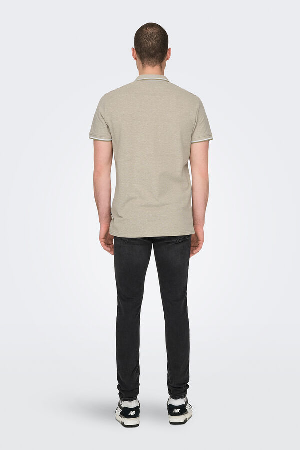 Only & Sons Short-sleeved polo shirt grey