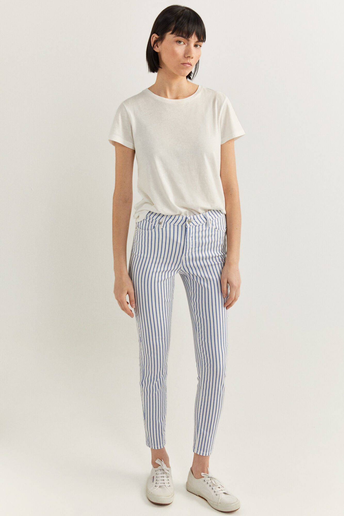 vertical striped jeans