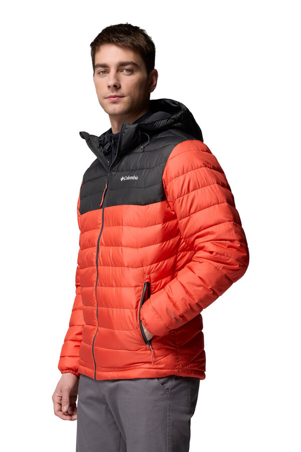 Columbia Chaqueta aislante con capucha Powder Lite&trade; II para hombre naranja