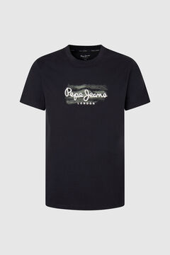 Springfield Slim fit logo print T-shirt noir