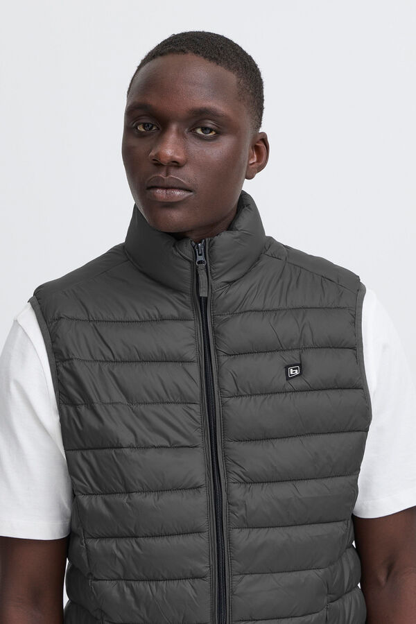 Blend Chaleco Puffer gris