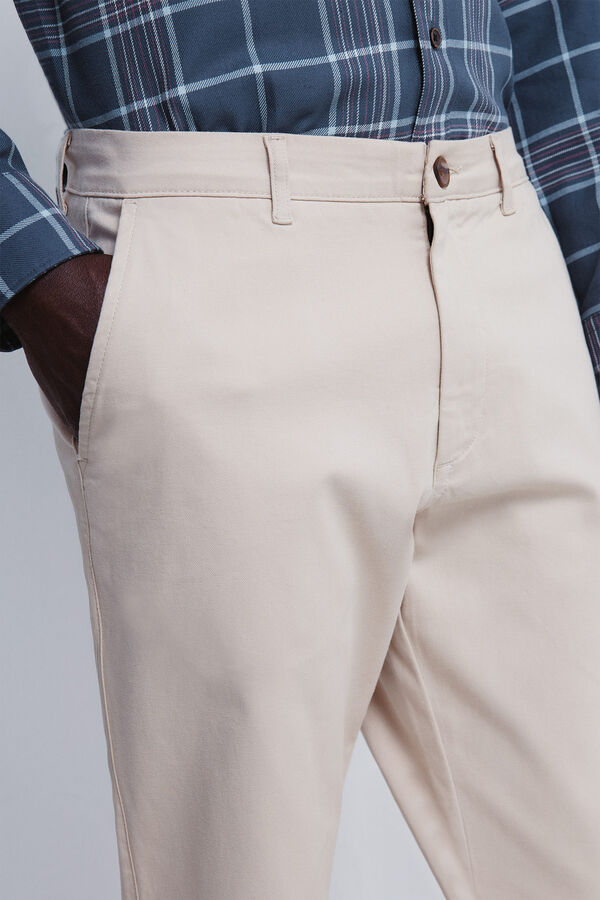Springfield Comfort fit dobby chinos brown