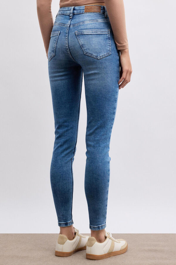 Inside Jeans B&aacute;sico Skinny Tiro Medio azul