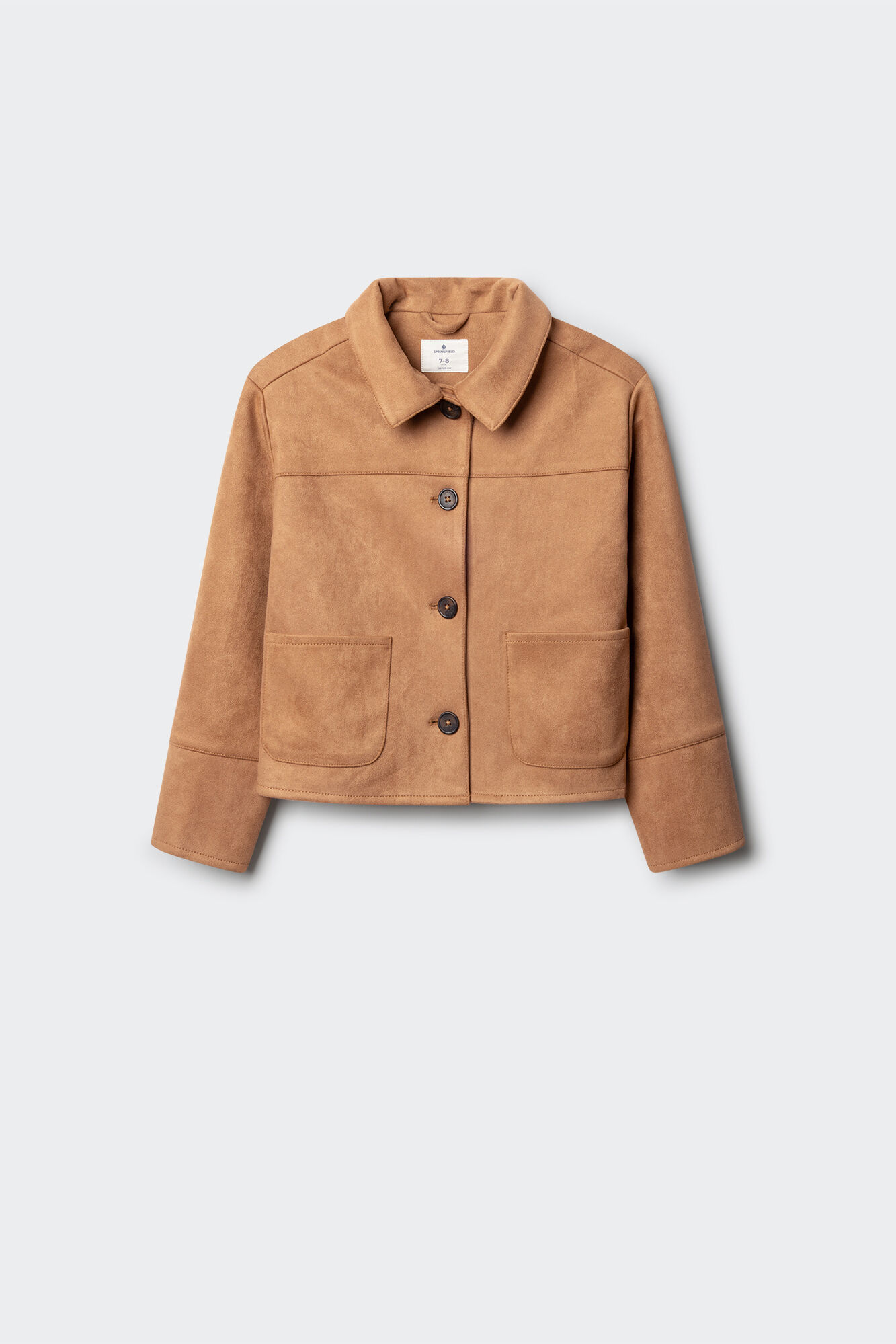 Springfield Kids Casaco para menina em camur&ccedil;a sint&eacute;tica