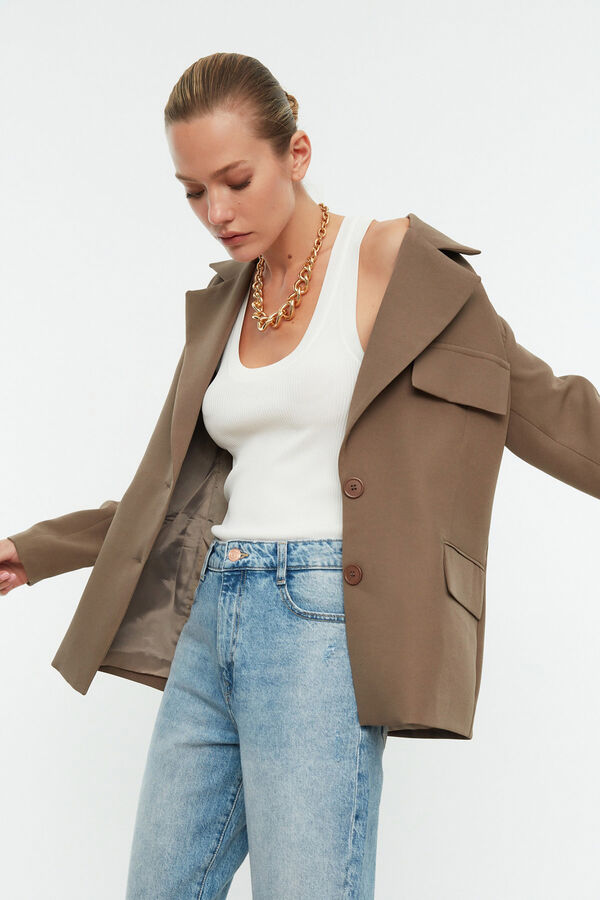 Trendyol Blazer oversize nude