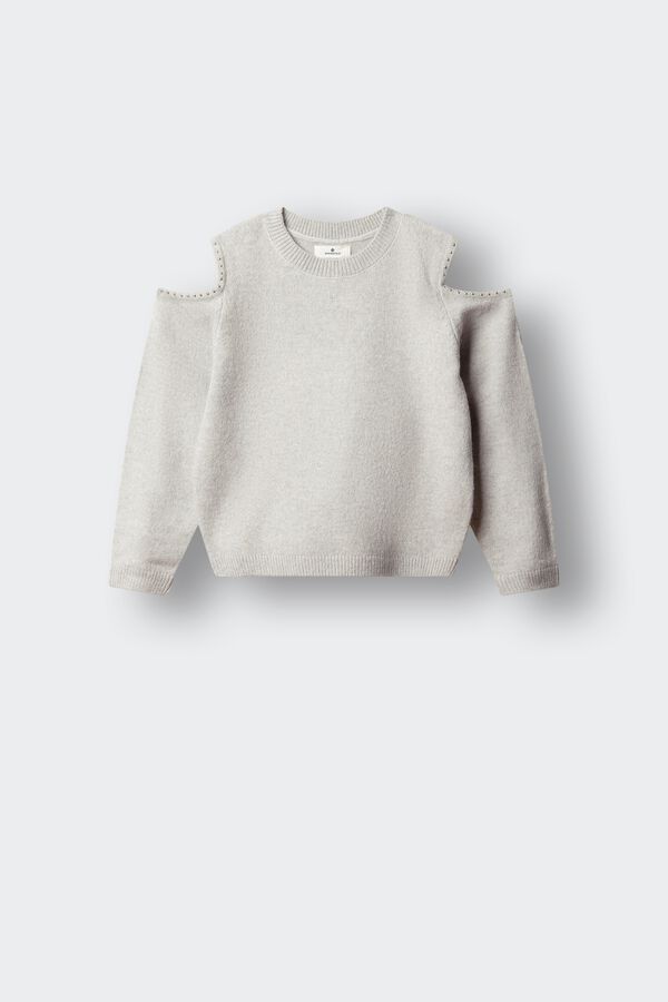 Springfield Kids Jersey hombros descubiertos ni&ntilde;a gris
