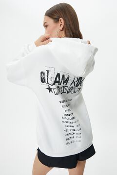 Koton Sweatshirt com capuz e estampado nas costas