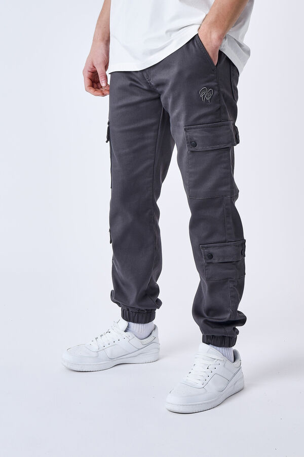 Project X Paris CALÇAS CARGO MULTI-BOLSO cinzento