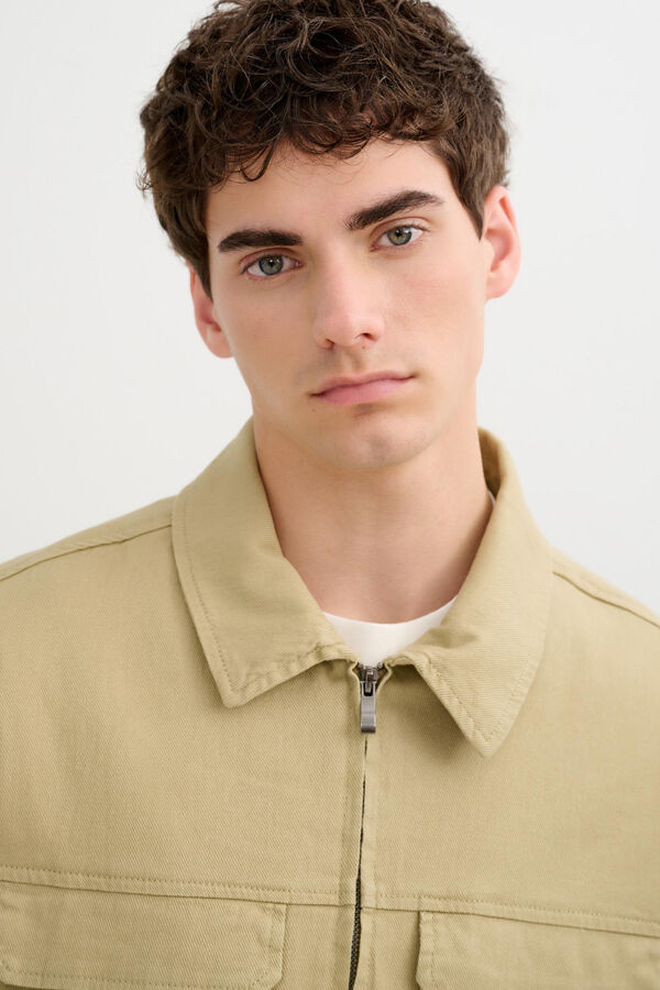 Inside Plain faux leather jacket brown