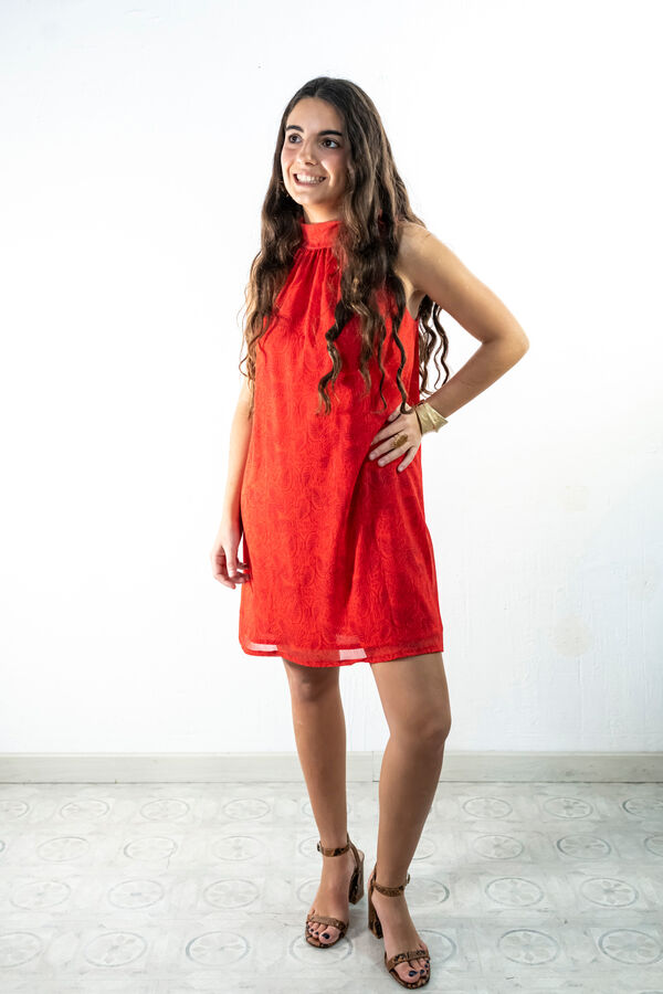 Cul Sac Halterneck short dress brown