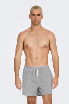 Only & Sons Fato de banho curto de riscas