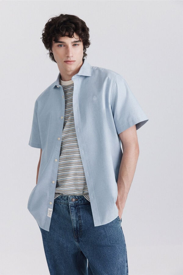 Springfield Chemise oxford l&eacute;g&egrave;re bleu