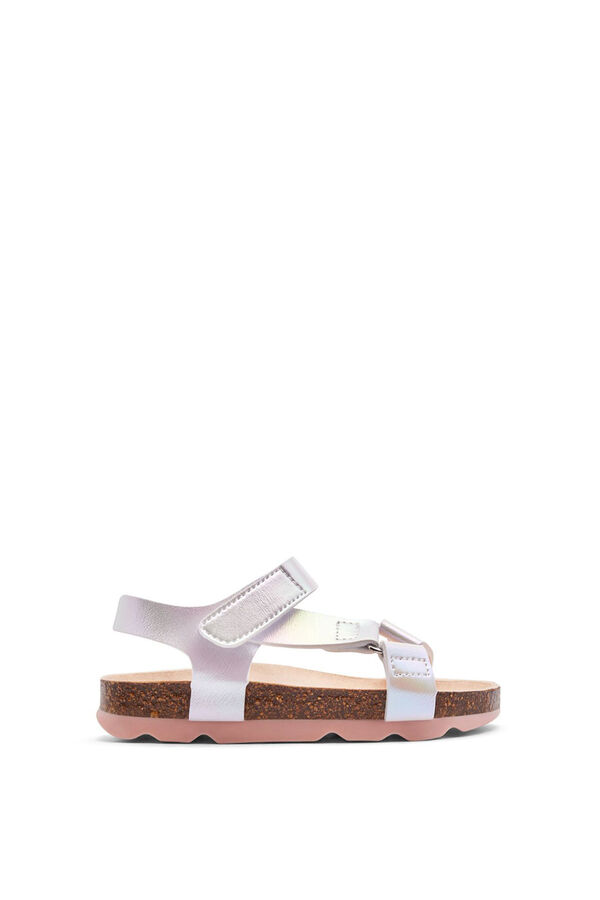 Conguitos Bio Sandals Iridescent Strips white