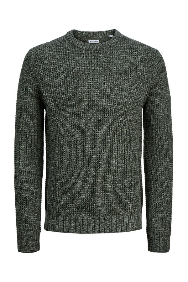 Jack & Jones Basic plain jersey-knit jumper green
