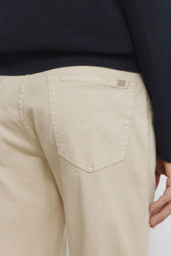 Springfield Cal&ccedil;as 5 bolsos lavagem slim fit bege