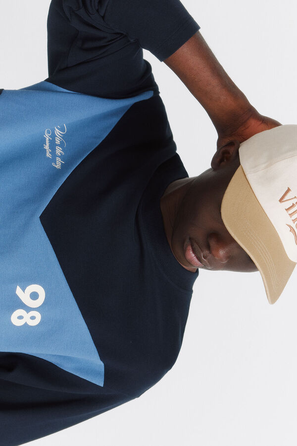 Springfield Majica od pikea dugih rukava Plava