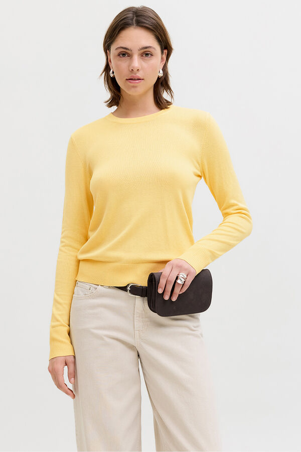 Jack & Jones Jersey punto slim fit amarillo