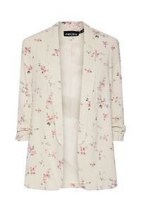 Pieces Floral bedruckter Blazer mit Dreiviertel&auml;rmeln