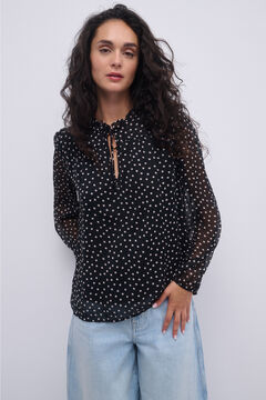 Only Blusa de gasa animal print