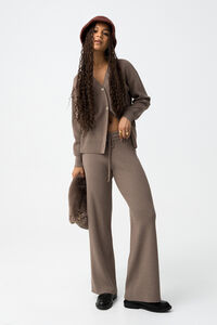 Tiffosi Pantalones Rectos de Punto Canal&eacute;