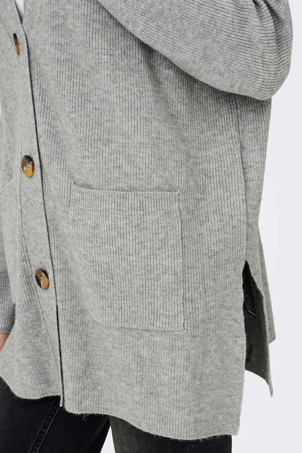Only Midi cardigan with pockets grey