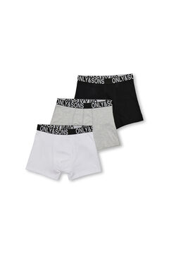 Only & Sons Junior Pack 3 calzoncillos b&oacute;xer