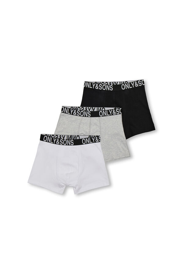 Only & Sons Junior Pack of 3 boxer boxers black