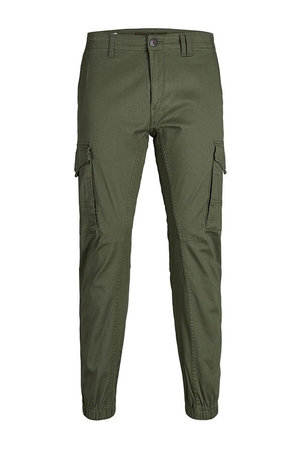 Springfield Cargo trousers with elasticated hems vert