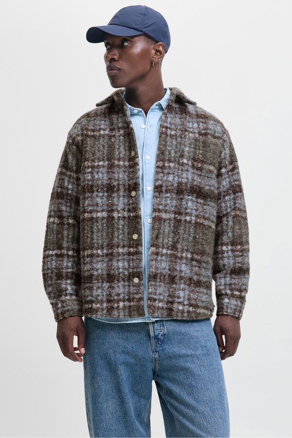 Jack & Jones Sobrecamisa xadrez cru